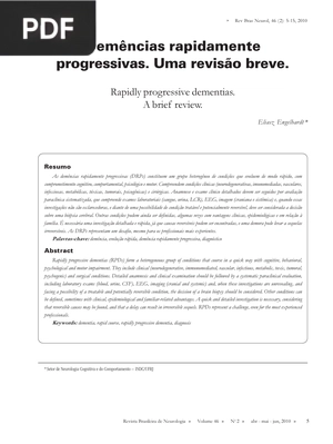 Demências rapidamente progressivas. Uma revisão breve.