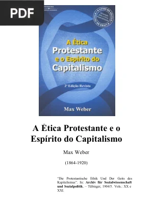A Ética Protestante e o Espírito do Capitalismo