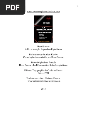 A Reencarnação Segundo o Espiritismo