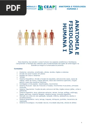 Anatomia e Fisiologia Humana I