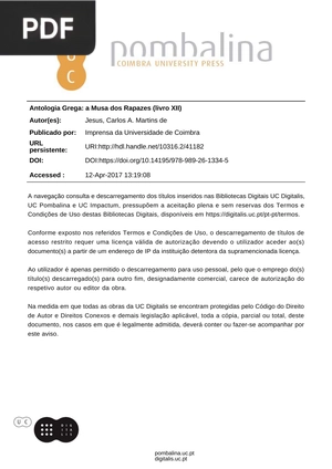 Antologia Grega: a Musa dos Rapazes (livro XII)