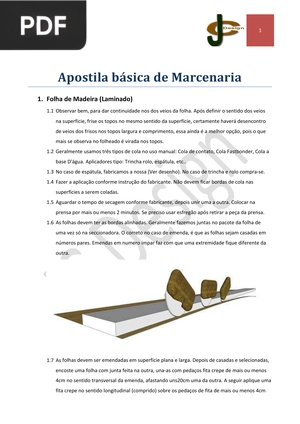 Apostila básica de Marcenaria