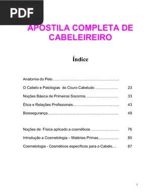 Apostila Completa de Cabeleireiro