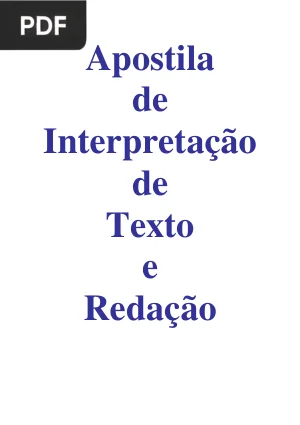 Apostila de Interpretação de Texto e Redação