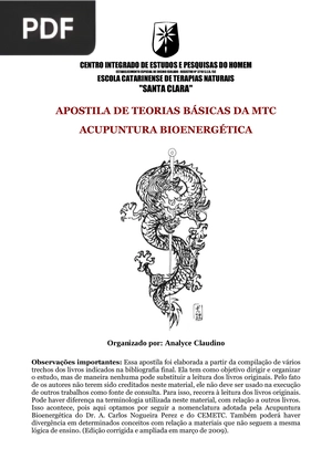 Apostila de Teorias Básicas da Mtc Acupuntura Bioenergética
