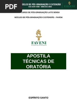 Apostila. Técnicas de oratória