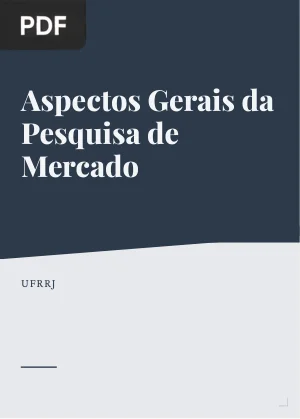 Aspectos Gerais da Pesquisa de Mercado