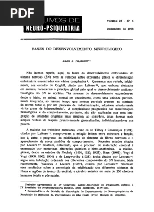 Bases do Desenvolvimento Neurológico