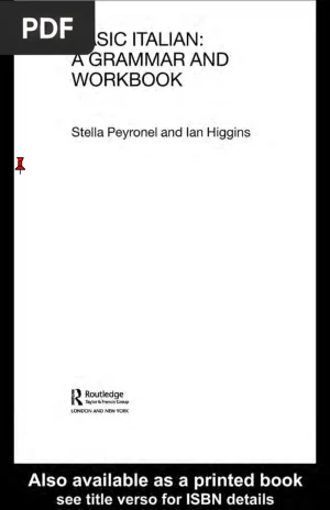 Basic Italian: A Grammar and Workbook