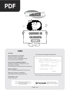 Caderno de Caligrafia Volume 3