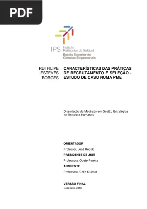 Características das Práticas de Recrutamento e Seleção
