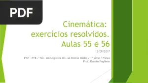 Cinemática: exercícios resolvidos