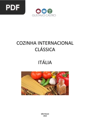 Cozinha Internacional Clássica Itália
