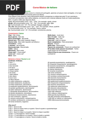 Curso Básico de Italiano