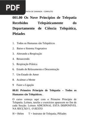 Curso de Telepatia