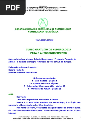 Curso Gratuito de Numerologia Pitagórica