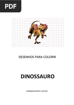 Desenhos para Colorir Dinossauro 1