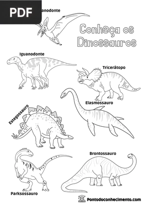 Desenhos para Colorir Dinossauros 3
