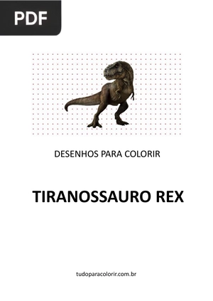 Desenhos Para Colorir - Tiranossauro Rex