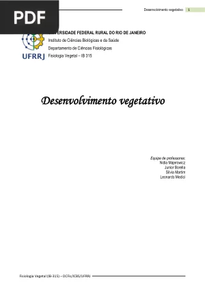 Desenvolvimento vegetativo