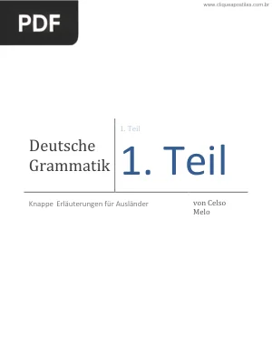 Deutsche Grammatik - 1. Teil