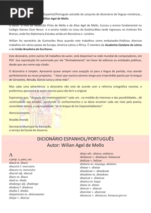 Dicionário espanhol/português