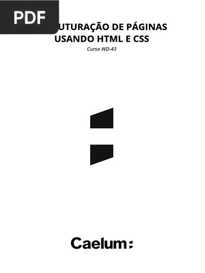 Estruturação de páginas usando HTLM, CSS e Javascript