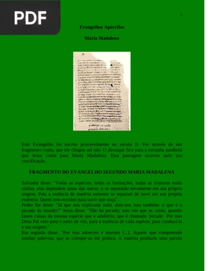 Evangelho Segundo Maria Madalena
