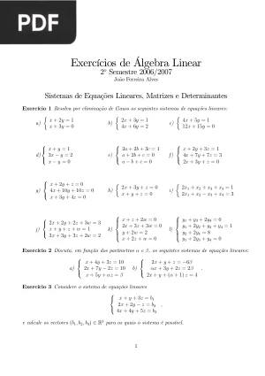 Exercícios de Álgebra Linear (ULisboa)