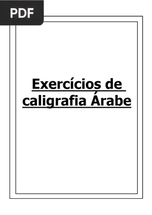 Exercícios de caligrafia Árabe