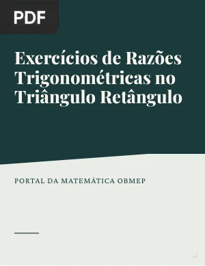 Exercícios de Razões Trigonométricas no Triângulo Retângulo