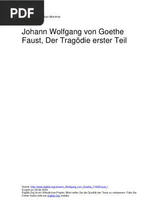 Faust - Der Tragödie erster Teil (Fausto, Parte 1)