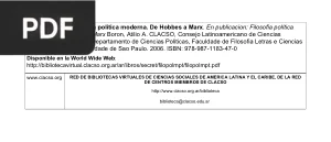 Filosofia Política Moderna: De Hobbes a Marx