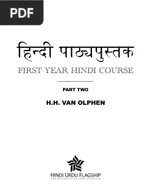 First-Year Hindi Course - Part Two