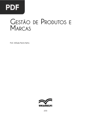 Gestão de Produtos e Marcas