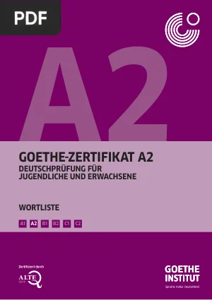 Goethe-Zertifikat A2 Wortliste