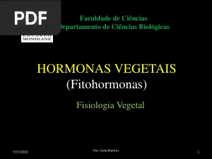 Hormonas Vegetais: Auxinas e Giberelinas