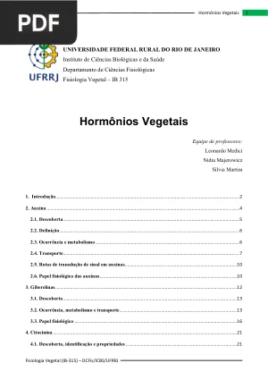 Hormônios Vegetais