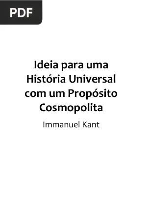 Ideia para uma História Universal com um Propósito Cosmopolita