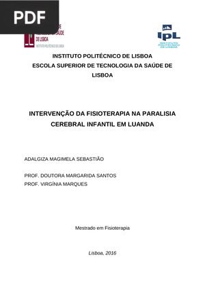 Intervenção da fisioterapia na paralisia cereblan infantil em luanda