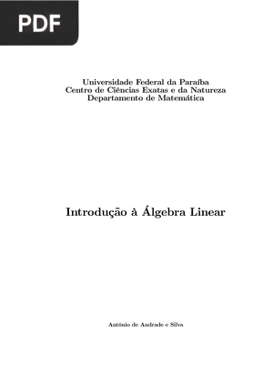 Introdução à Álgebra Linear