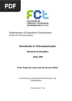 Introdução às Telecomunicações