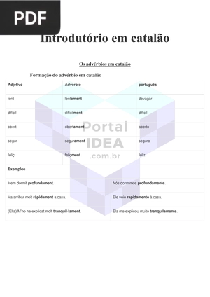 Introdutório em catalão