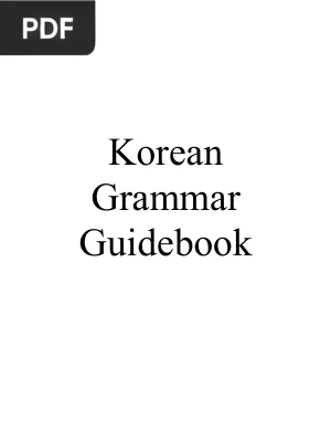 Korean Grammar Guidebook