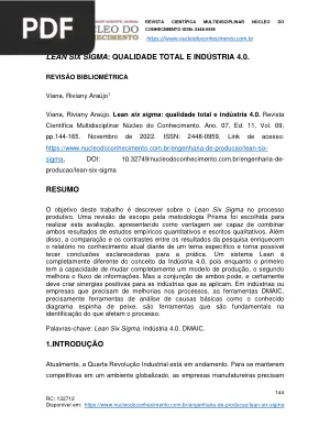 Lean Six Sigma: Qualidade Total e Indústria 4.0
