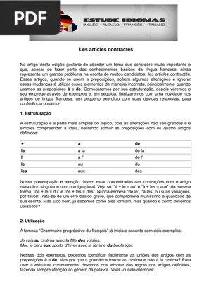 Les articles contractés