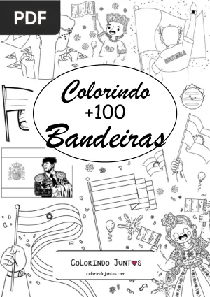 Livro de Bandeiras para Colorir