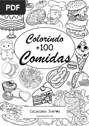 Livro de Comidas para Colorir