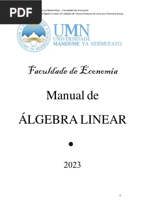 Manual de Álgebra Linear