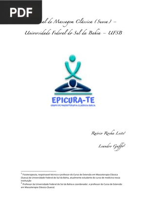 Manual de Massagem Clássica (Sueca)